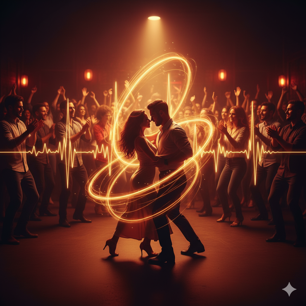 Salsa zu zweit zaubert einen magischen Augenblick.